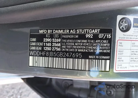 2016 Mercedes-Benz E 350 4Matic from USA, damaged, VIN WDDHF8JB5GB247695